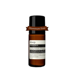Aesop Roll On Deodorant bottle shows alcohol-free formula for odor control.
