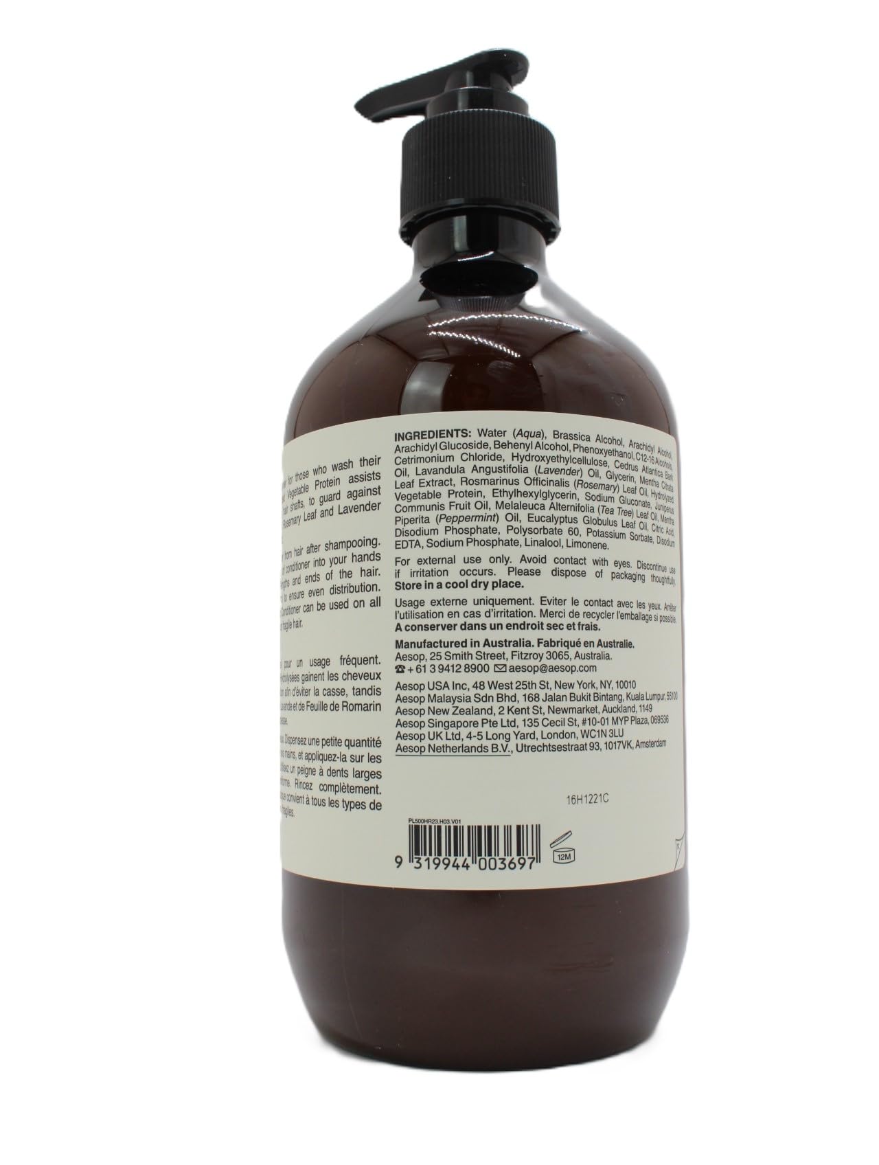 Aesop set display suggests a complete routine for healthier hair.
