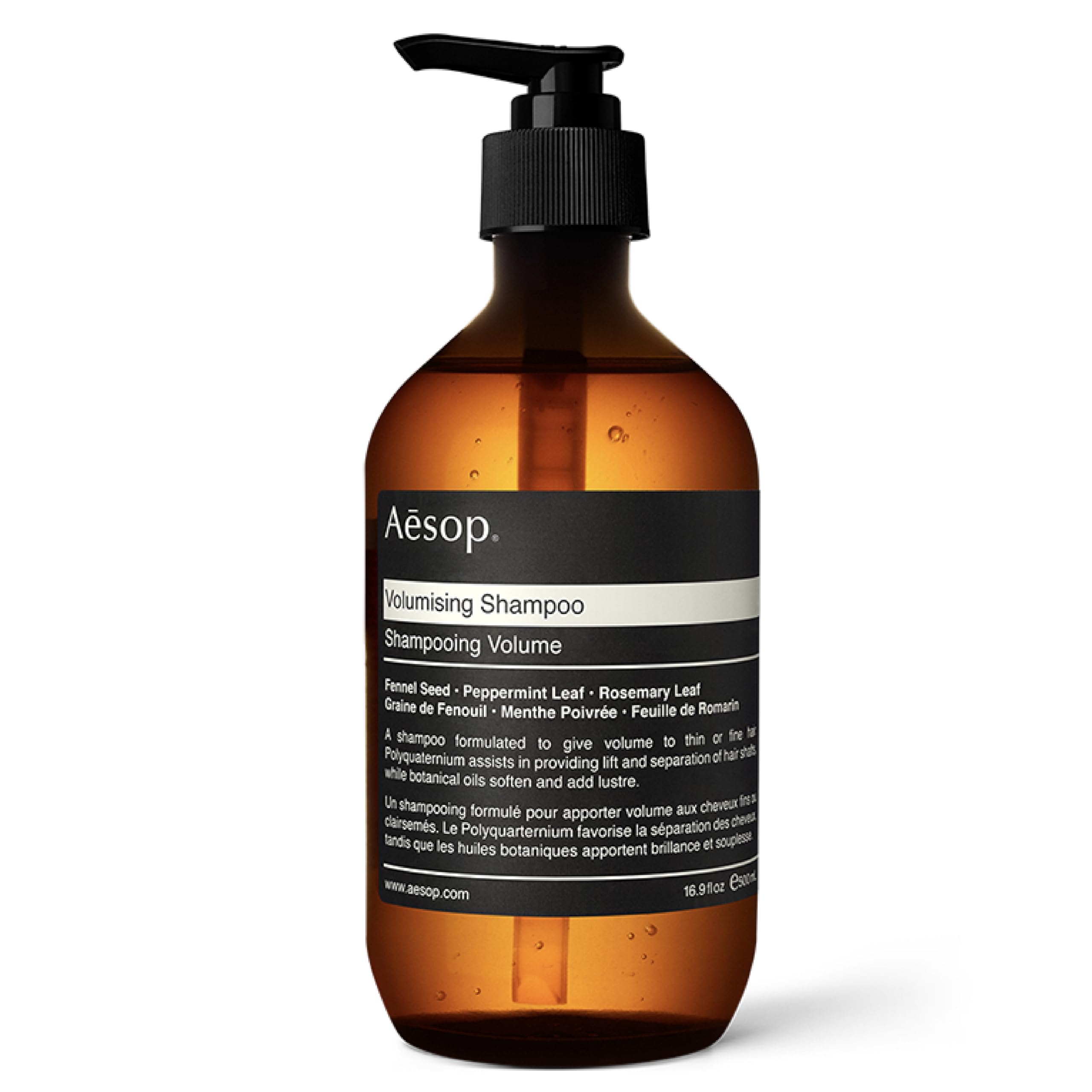 Aesop Volumizing Shampoo bottle front view for volume and body boost