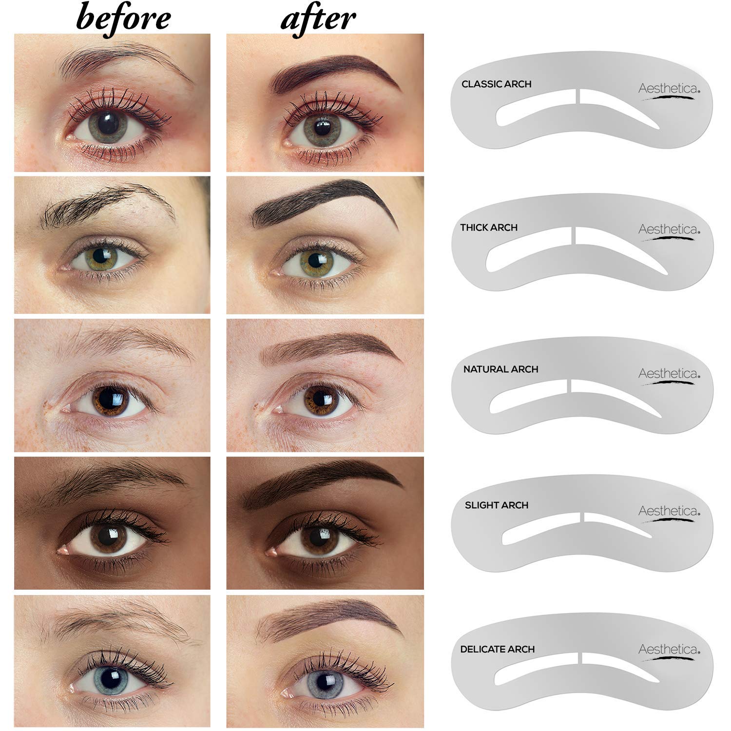 Aesthetica Brow Contour Kit tweezers for precise hair removal and shaping.