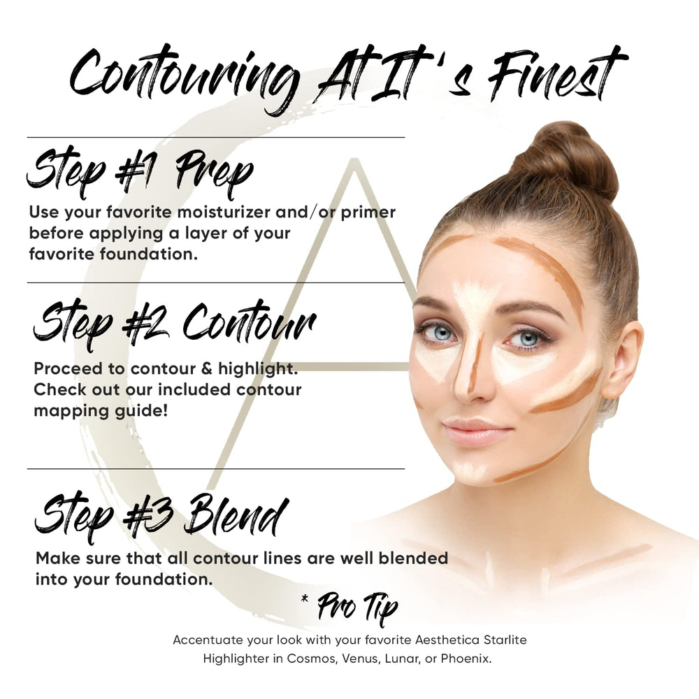 Aesthetica Cosmetics Cream Contour Kit contour shades provide versatile, customizable sculpting options