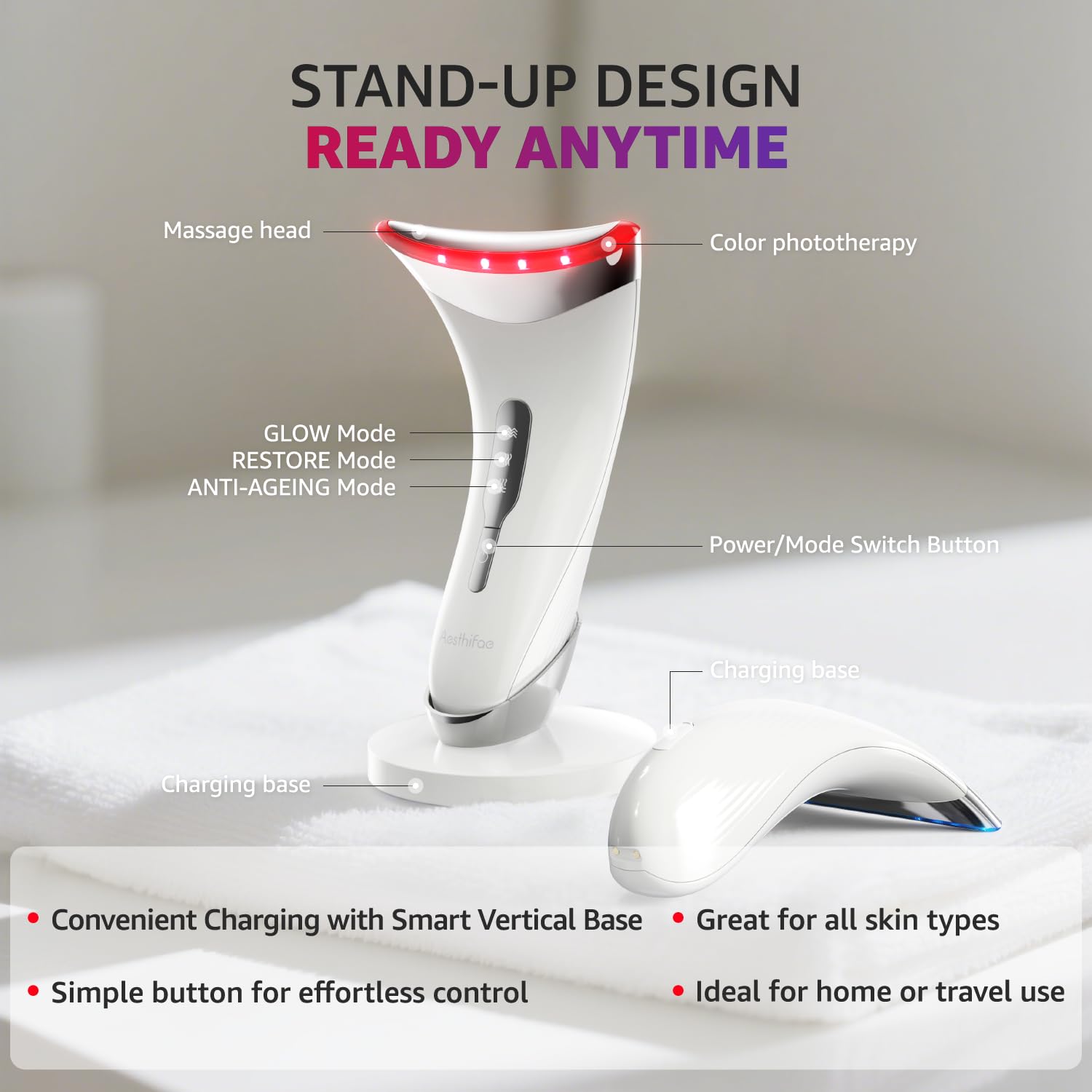 Aesthifae gift-ready skin care device suitable for all skin types