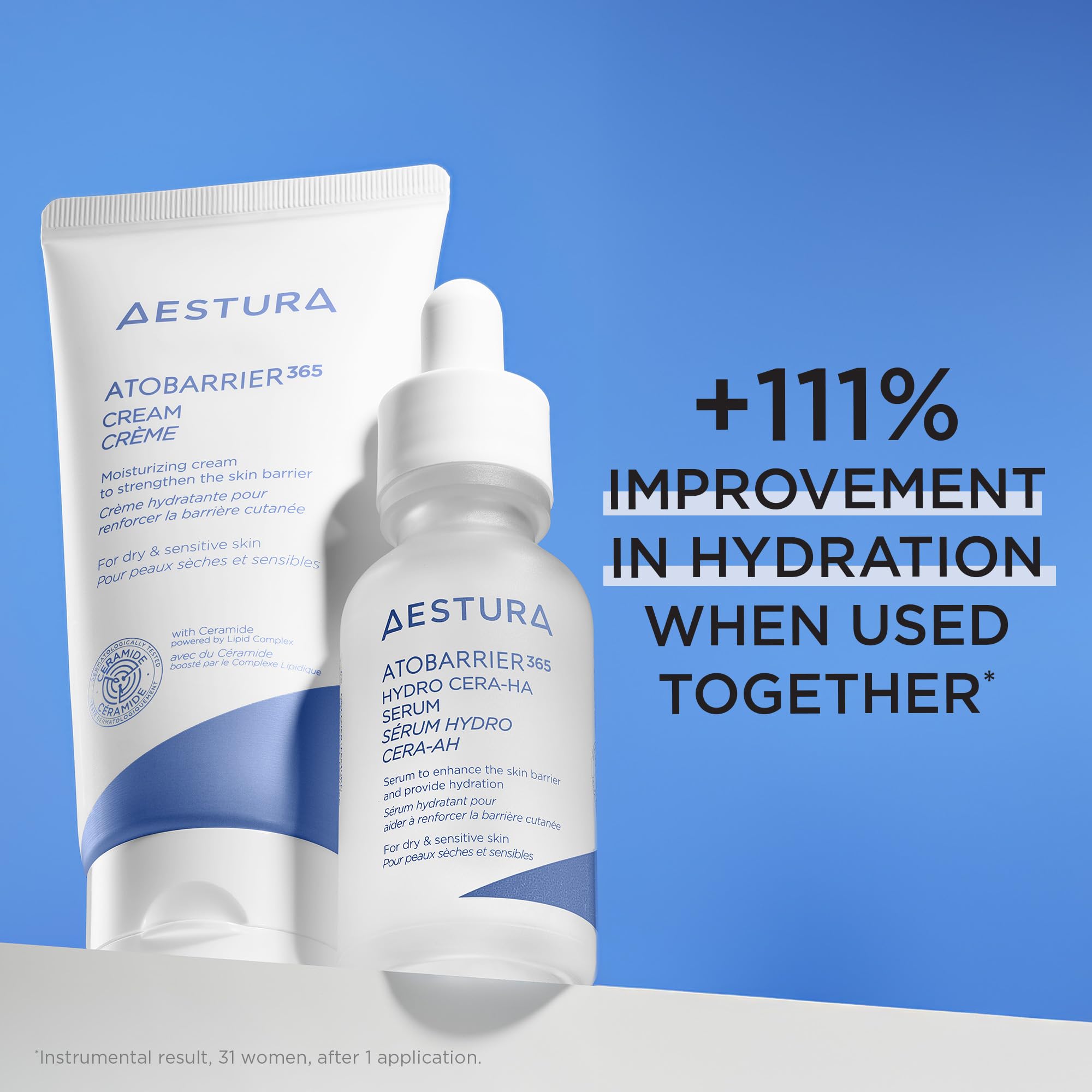 AESTURA ATOBARRIER365 soothing application scene demonstrating non-irritating moisture.