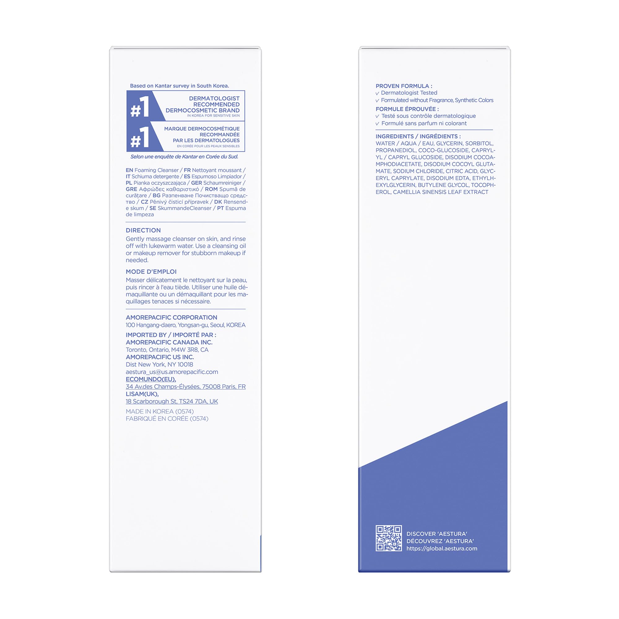 AESTURA ATOBARRIER365 calming bathroom scene with fragrance-free formula.