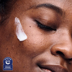 AESTURA ATOBARRIER365 cream texture swatch showing creamy, non-greasy finish.