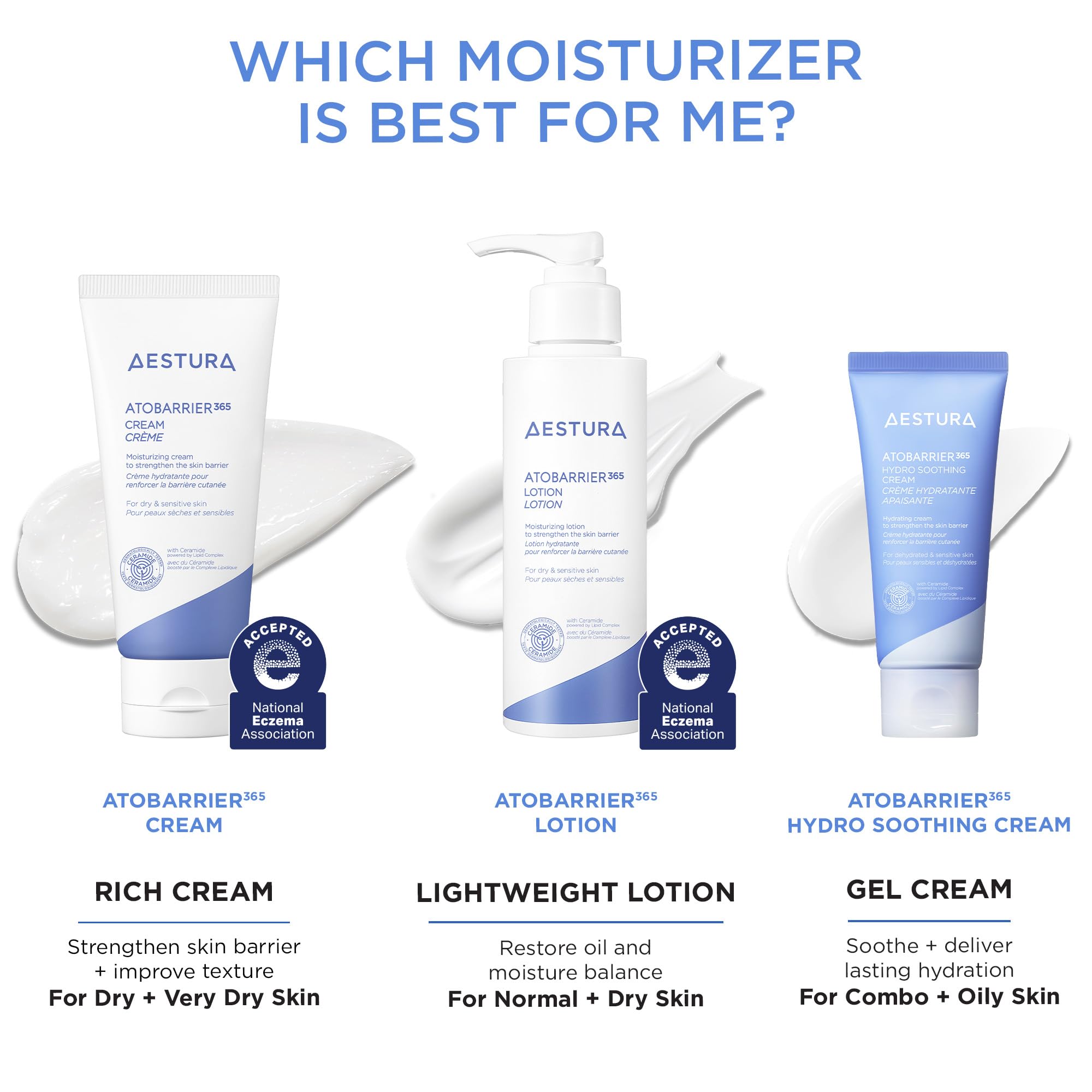 AESTURA ATOBARRIER365 dry skin hydration scene with creamy layer.