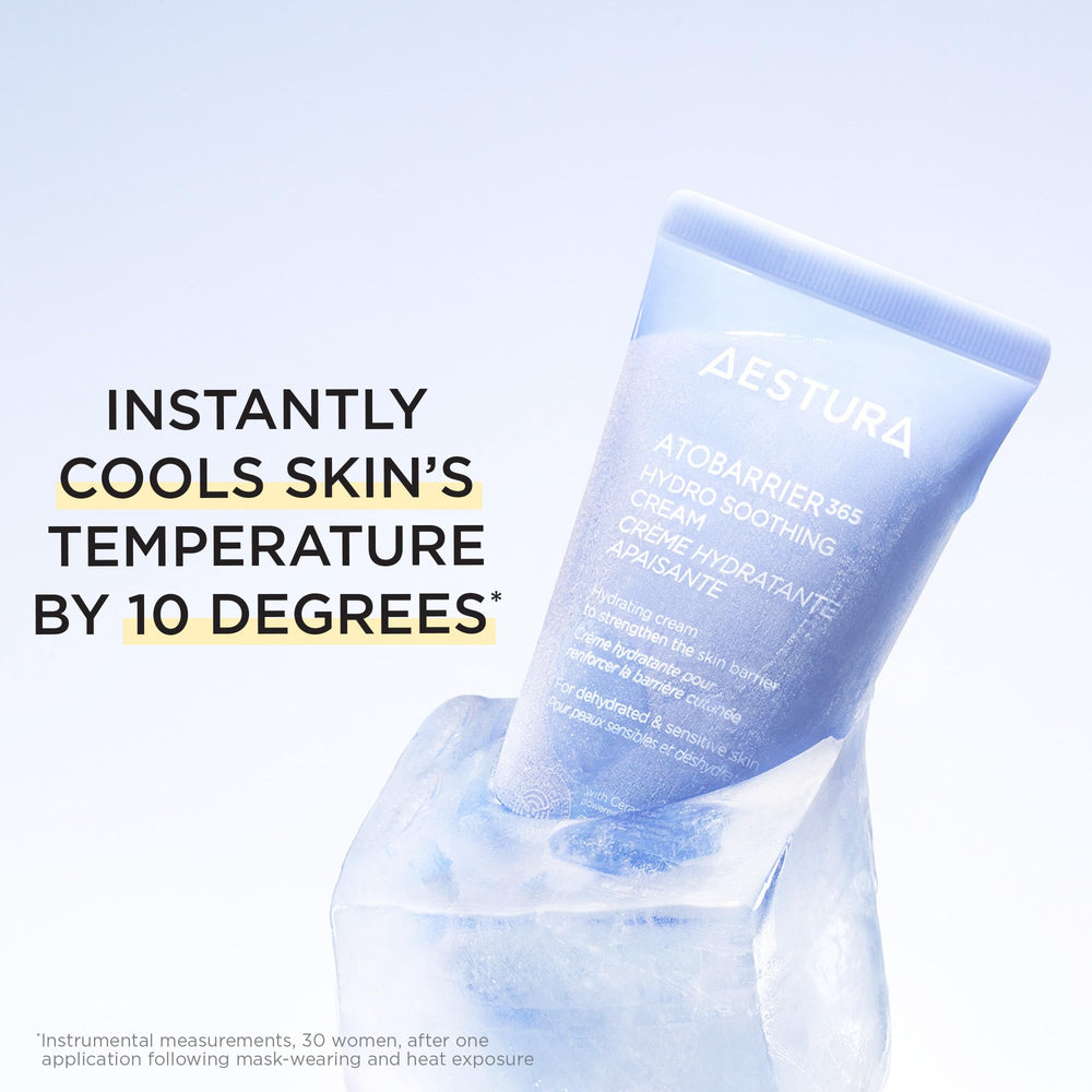 AESTURA ATOBARRIER365 dermatologist-tested seal signals sensitivity-friendly formulation.