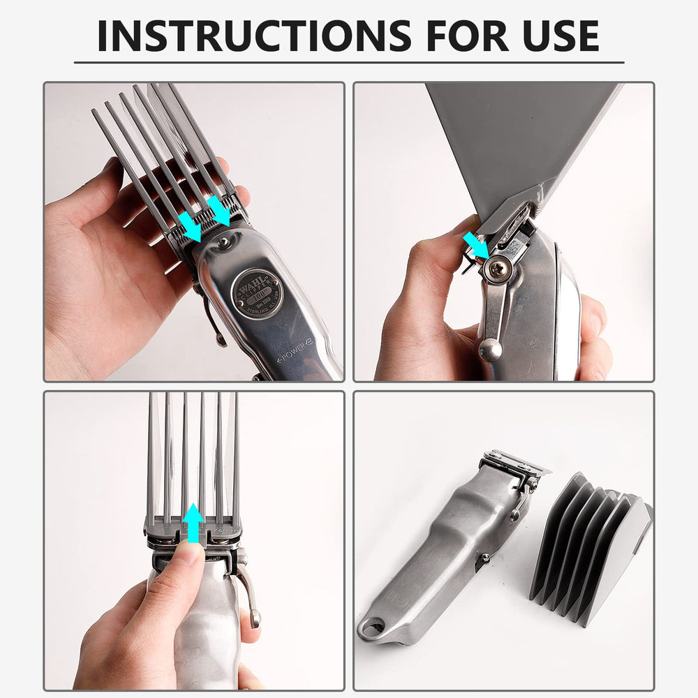 AFANSO Mega clipper guards 2-25inch length for even crown trimming.