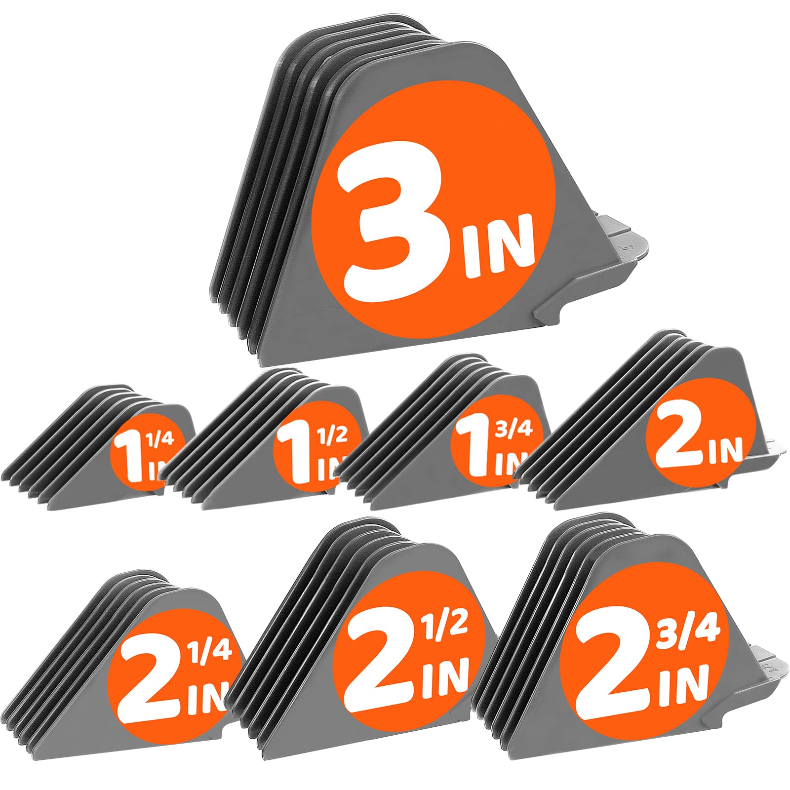 AFANSO Mega clipper guards in 3inch length for at-home fades and drafts.