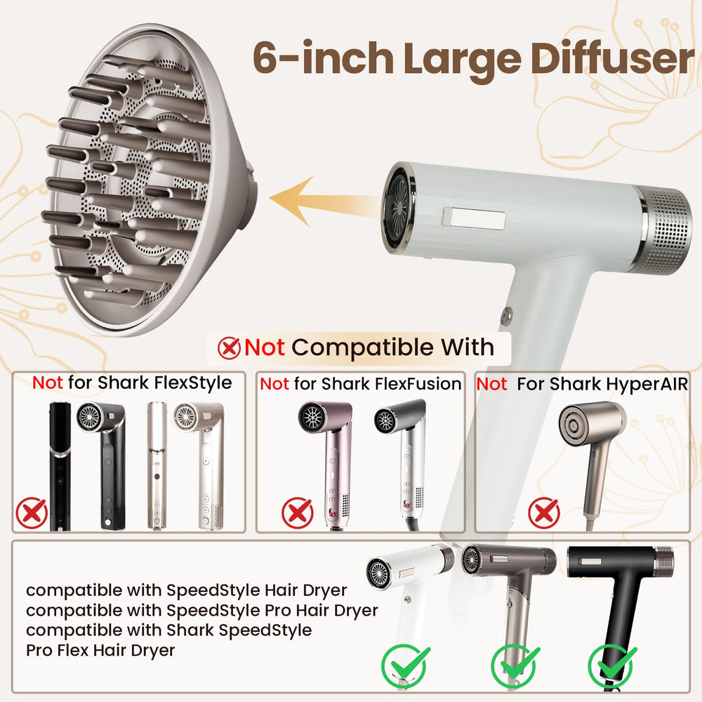 AFDD diffuser bowl wide 6inch design promotes defined curls with reduced heat exposure.