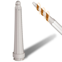 AFDD long-barrel curling attachment shows precision near the root for defined curls
