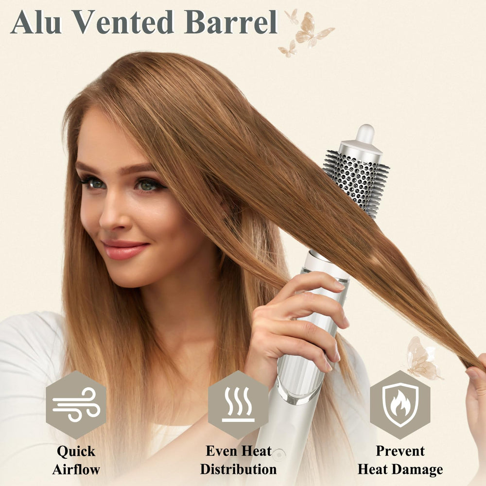 AFDD round brush attachment achieves salon-quality blowouts at home.