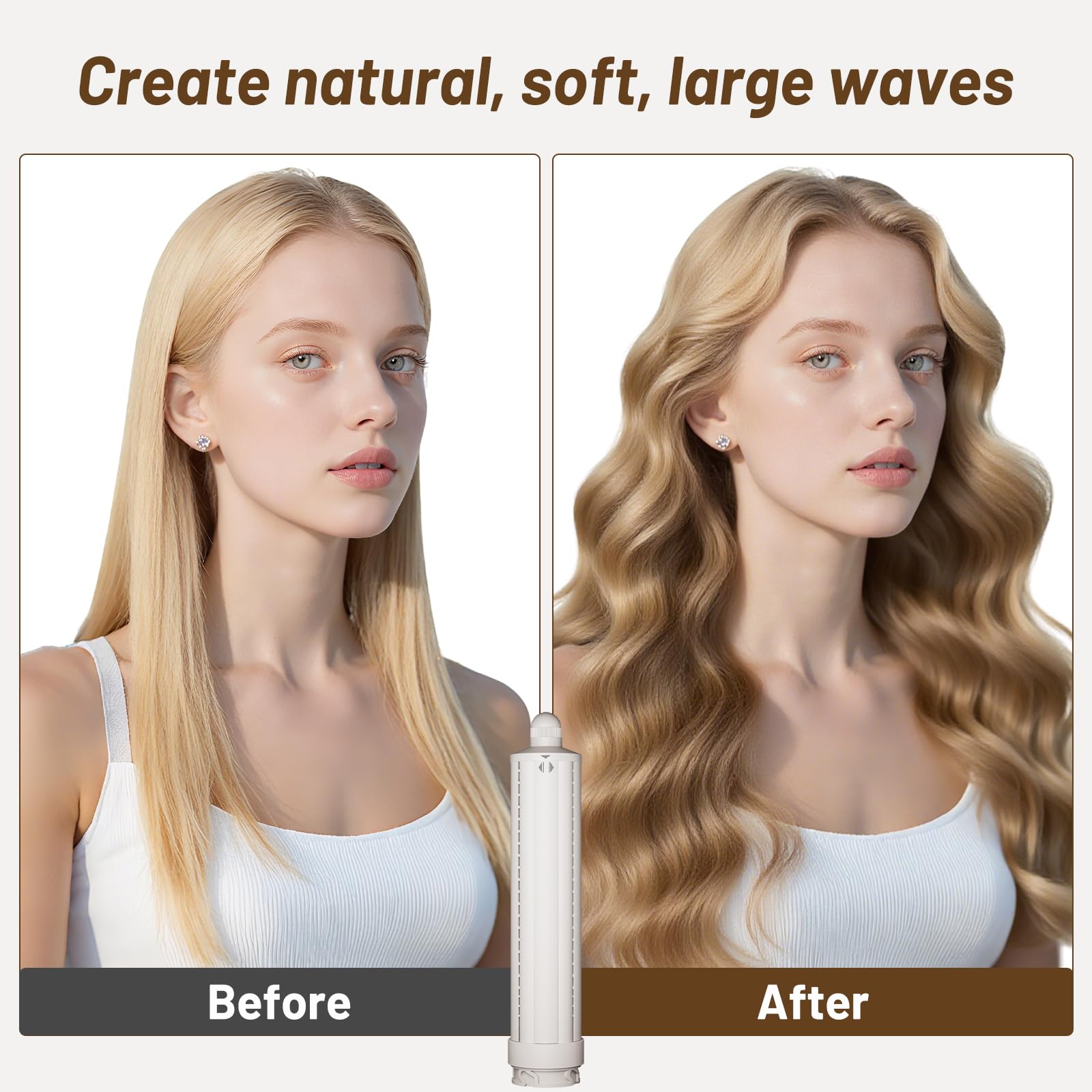 AFDD curling barrel attachment complements a streamlined routine for quick, confident styling at home.