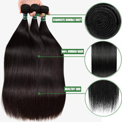 Afeier straight bundles 22-inch bundle wefts deliver smooth shine and volume.