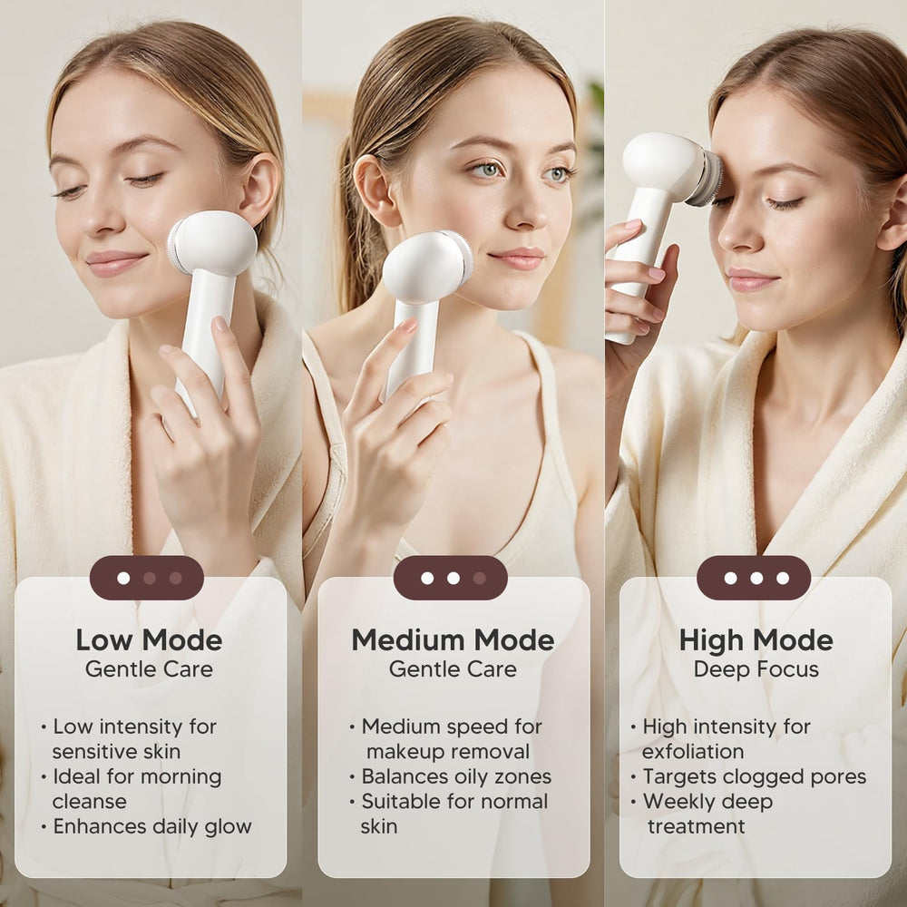 AFEIOFT three speed settings customize cleansing intensity.