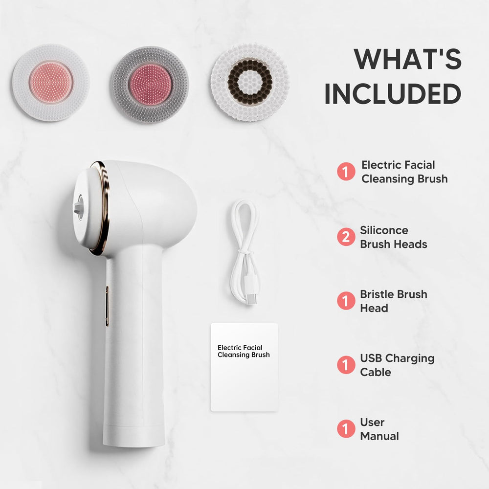 AFEIOFT rechargeable waterproof facial brush for cordless shower use.