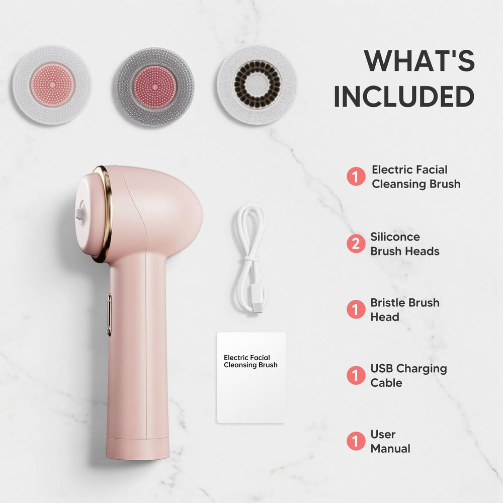 AFEIOFT waterproof cleansing brush image in shower highlights convenient waterproof feature.