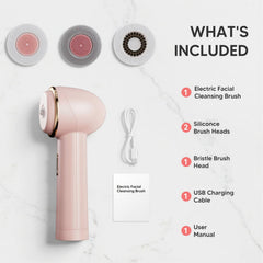 AFEIOFT waterproof cleansing brush image in shower highlights convenient waterproof feature.