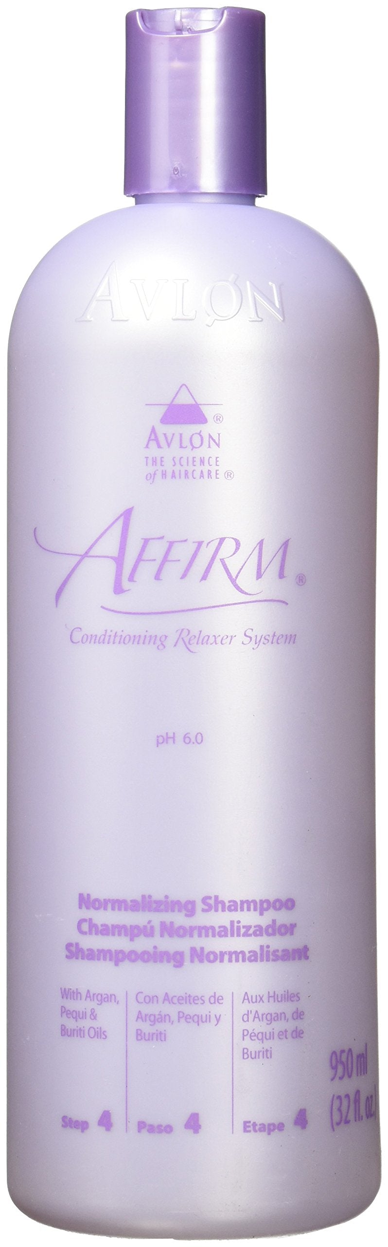 Affirm Avlon Normalizing Shampoo 32oz bottle cleanses relaxed hair and supports pH balance