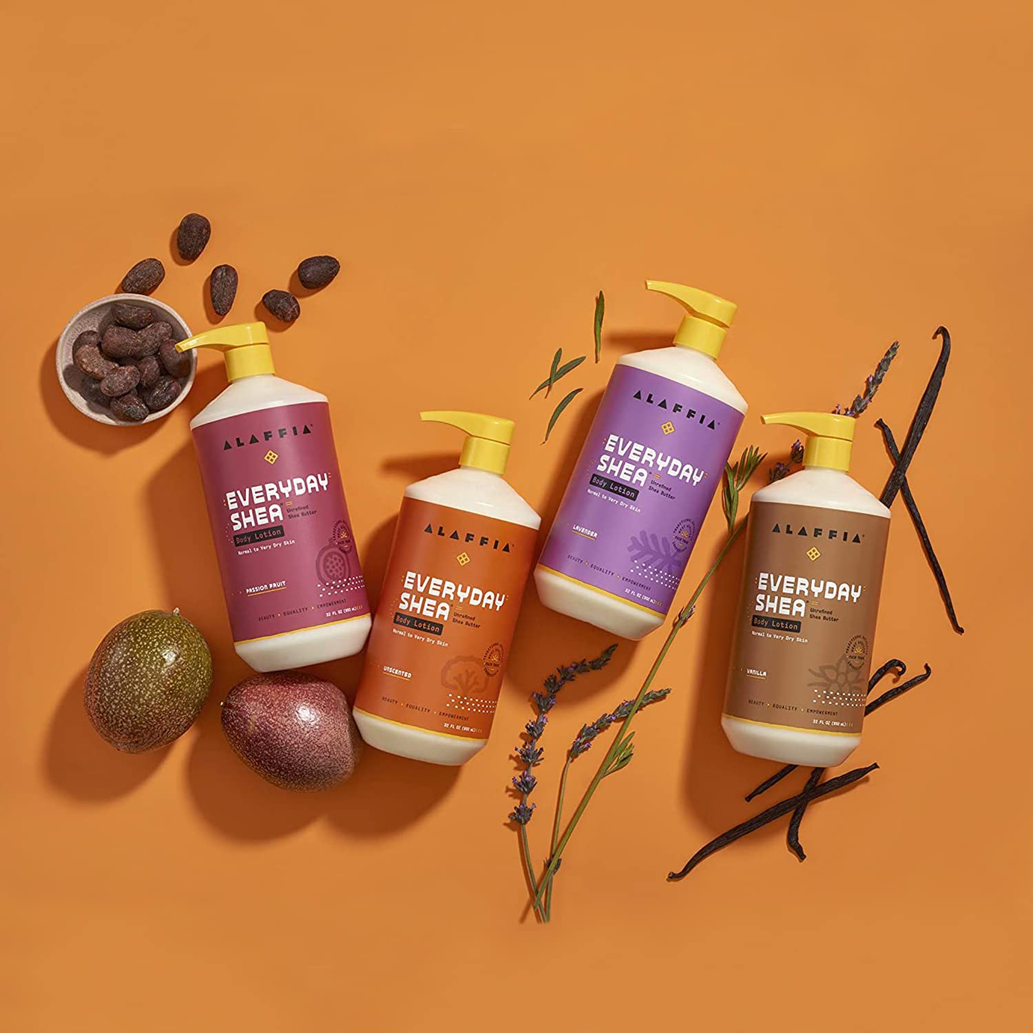Alaffia Everyday Shea Body Lotion sulfate-free label clean ingredients.