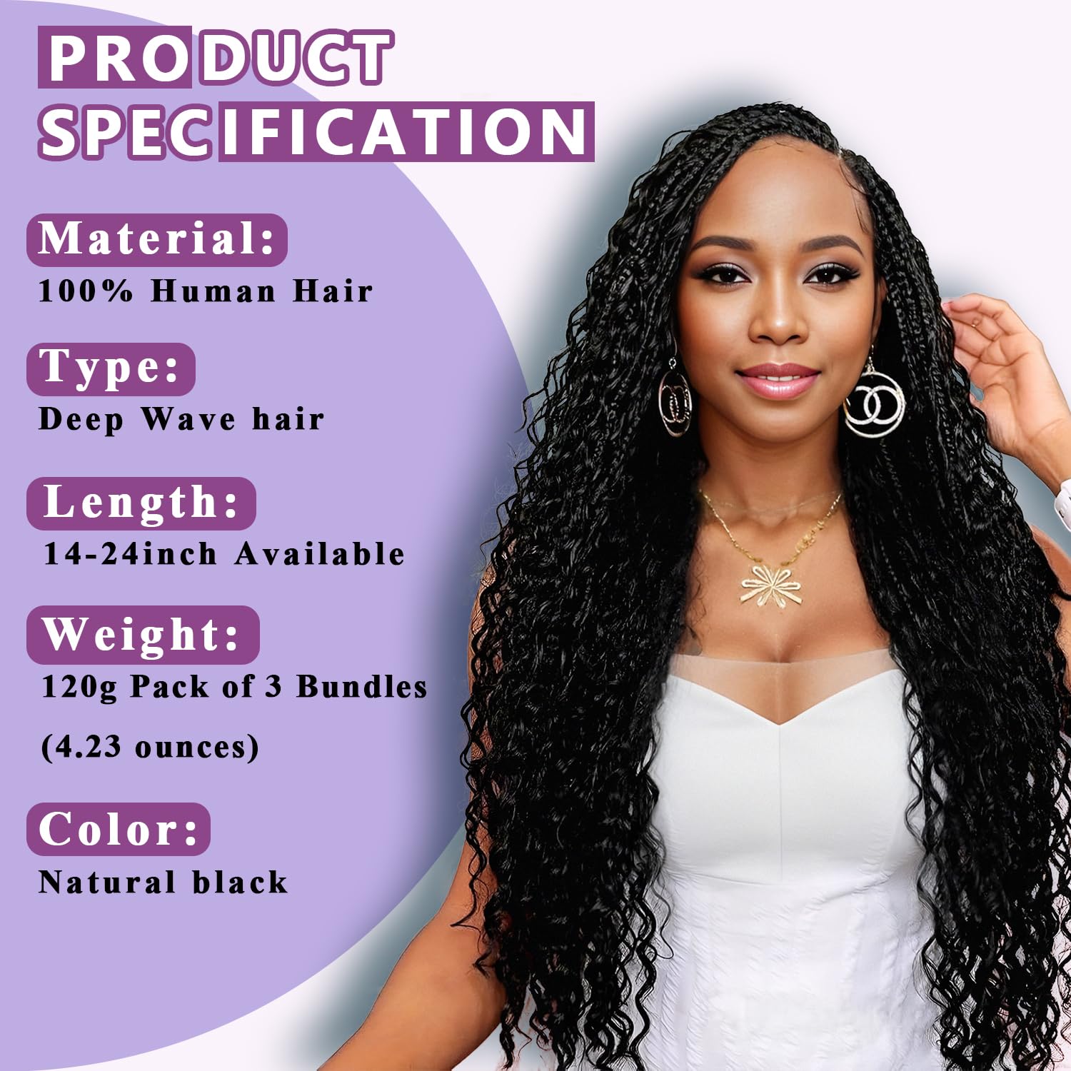 Afihond hair pack assembly shot for versatile knotless boho braids