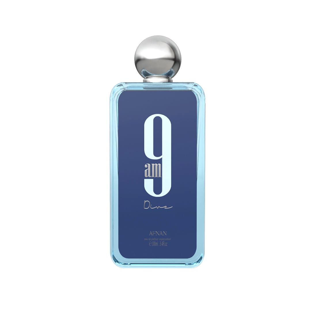 Afnan 9 AM Dive opening bottle with lemon top notes for an energizing start.