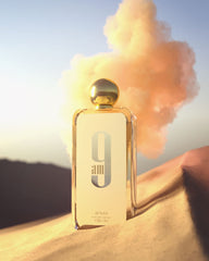 Afnan 9 AM EDP box showcases premium packaging for gifting and unboxing anticipation.