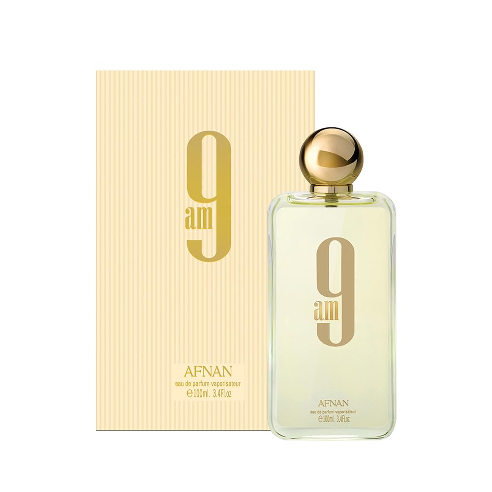 Afnan 9 AM EDP mid-notes close-up reveals floral elegance with rose and green apple.