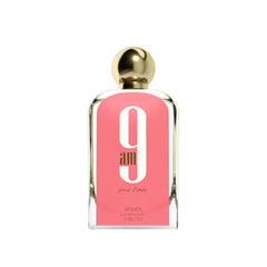 Afnan 9 AM Pour Femme bottle closeup for daily, fresh citrus mood