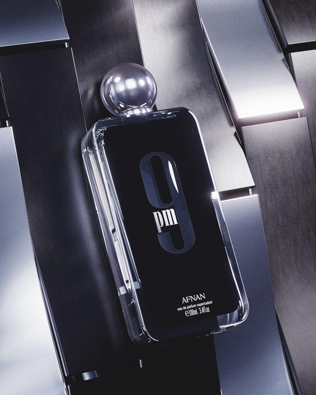 Afnan 9 PM for Men vanilla-amber warmth hint for lasting fragrance.