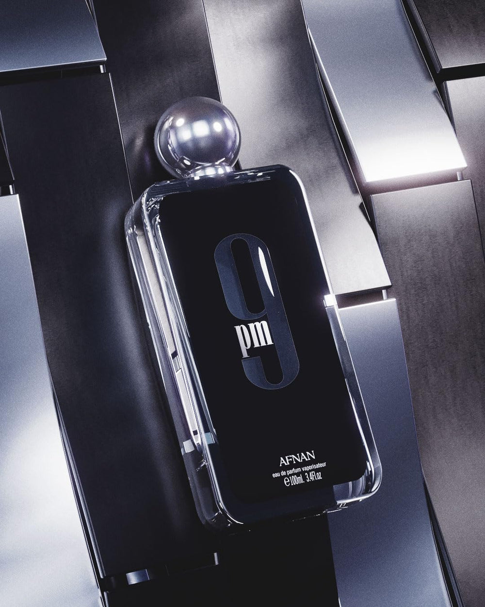 Afnan 9 PM for Men vanilla-amber warmth hint for lasting fragrance.