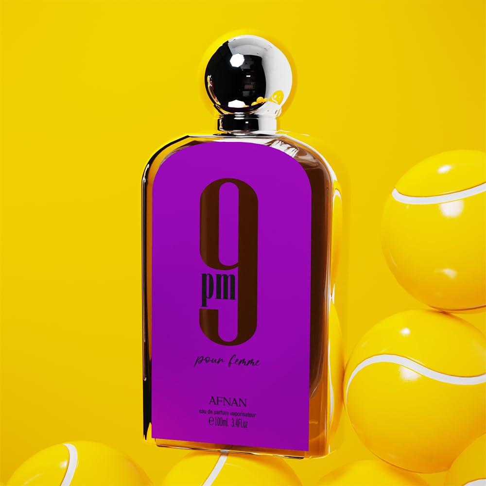 Afnan 9 PM Pour Femme skin-swatch shows soft fragrance on skin.