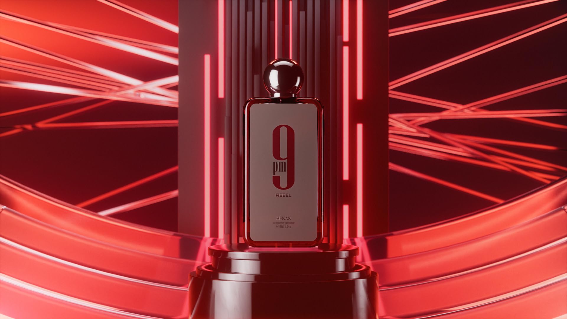 Afnan 9 PM Rebel base-notes shot reflects caramel and musk for lasting impression.