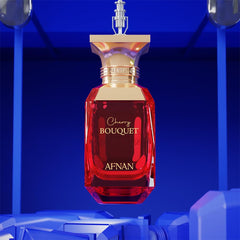 Afnan Cherry Bouquet heart-rose-plum highlights romantic core for special evenings