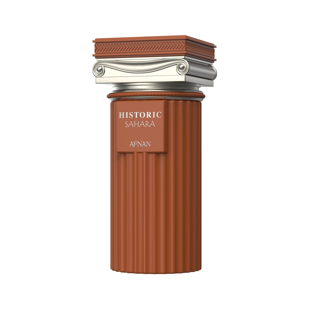 Afnan Historic Sahara heart notes image, showcasing creamy vanilla and elemi for a velvety middle