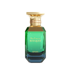 Afnan Mystique Bouquet bottle shot highlights top notes for bright daily wear