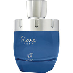 Afnan Rare Reef mid-notes of basil and rose for brightness.