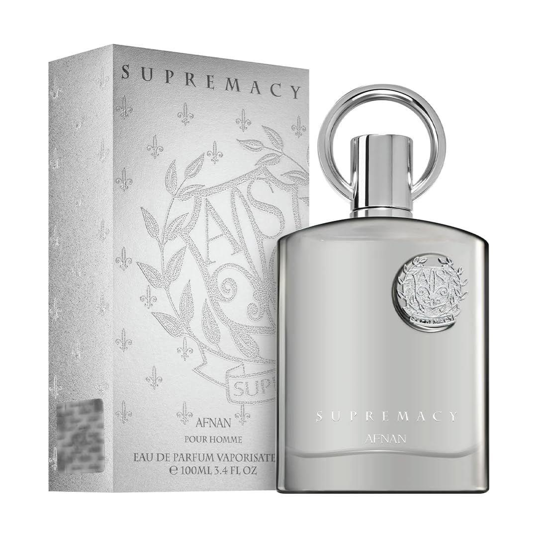 Afnan Supremacy Silver packaging evokes elegant gift-ready presentation.