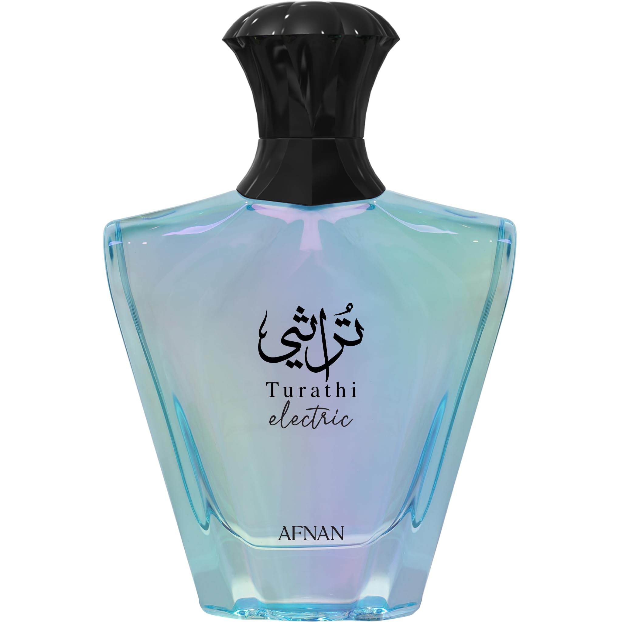 Afnan Turathi Electric front bottle displays the vibrant design for everyday confidence.