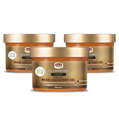 African Pride Braiding Gel bottle hero shot showcasing strong hold without flaking