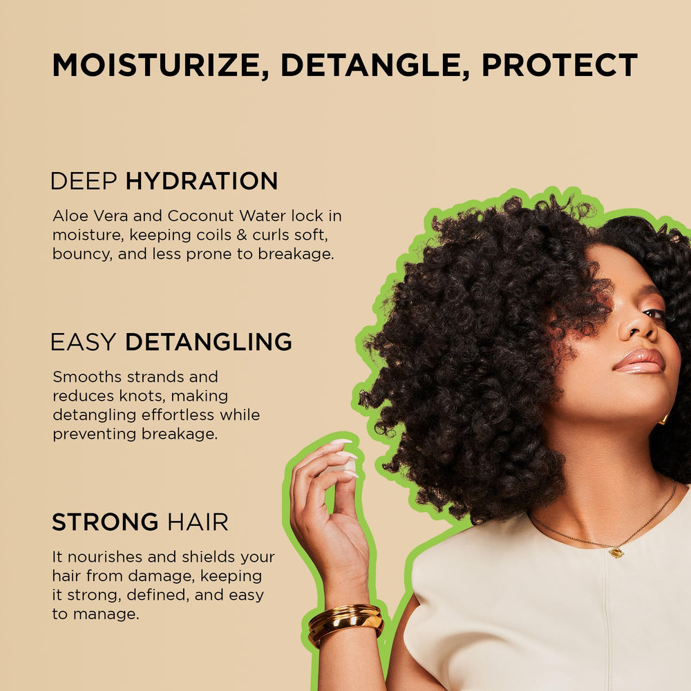 African Pride Moisture Miracle coconut water hydration highlight shows deep hydration