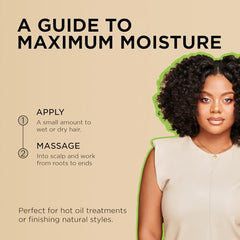 Creamy texture of African Pride Moisture Miracle ready for easy styling