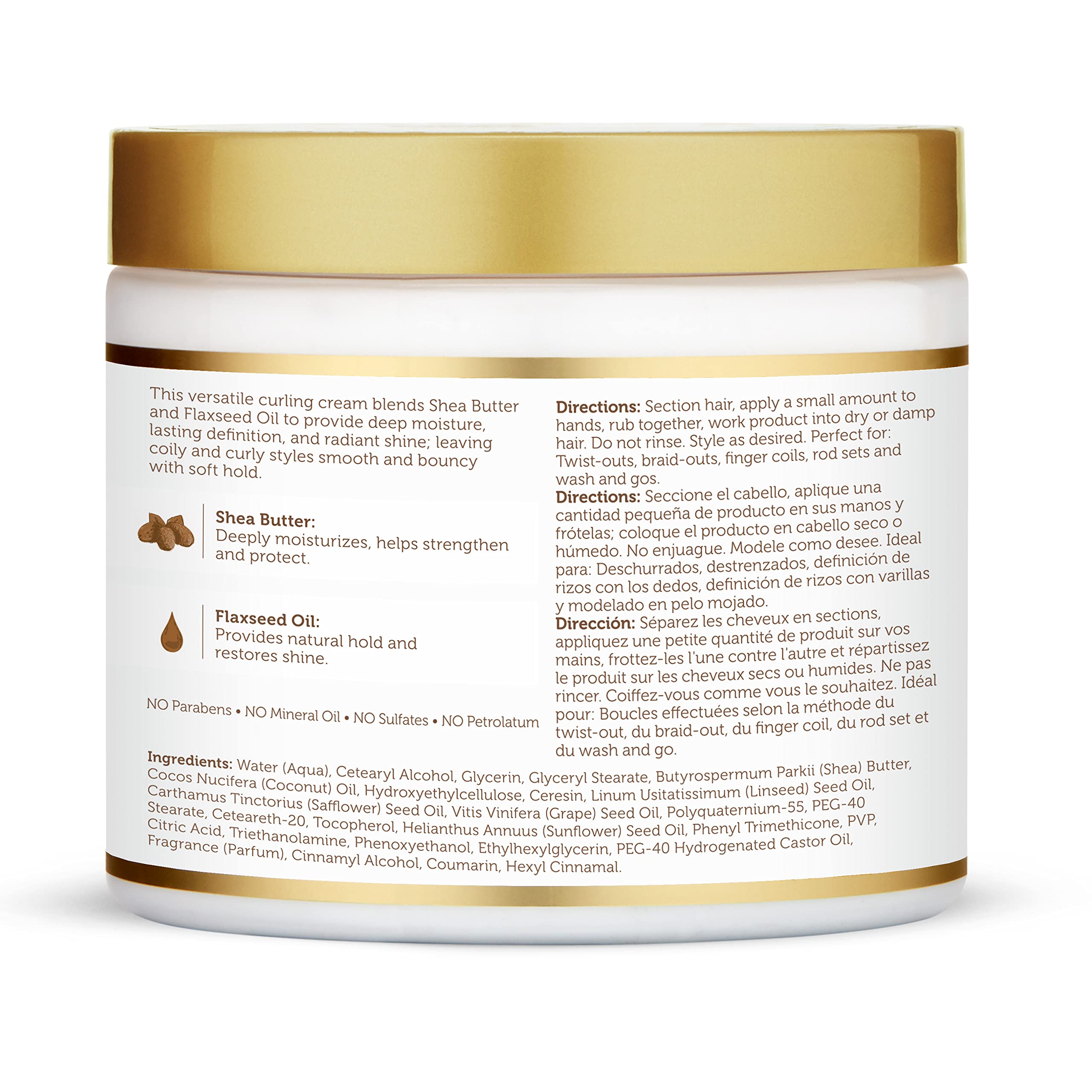 Packaging visuals show African Pride Moisture Miracle Curling Cream triple-pack value