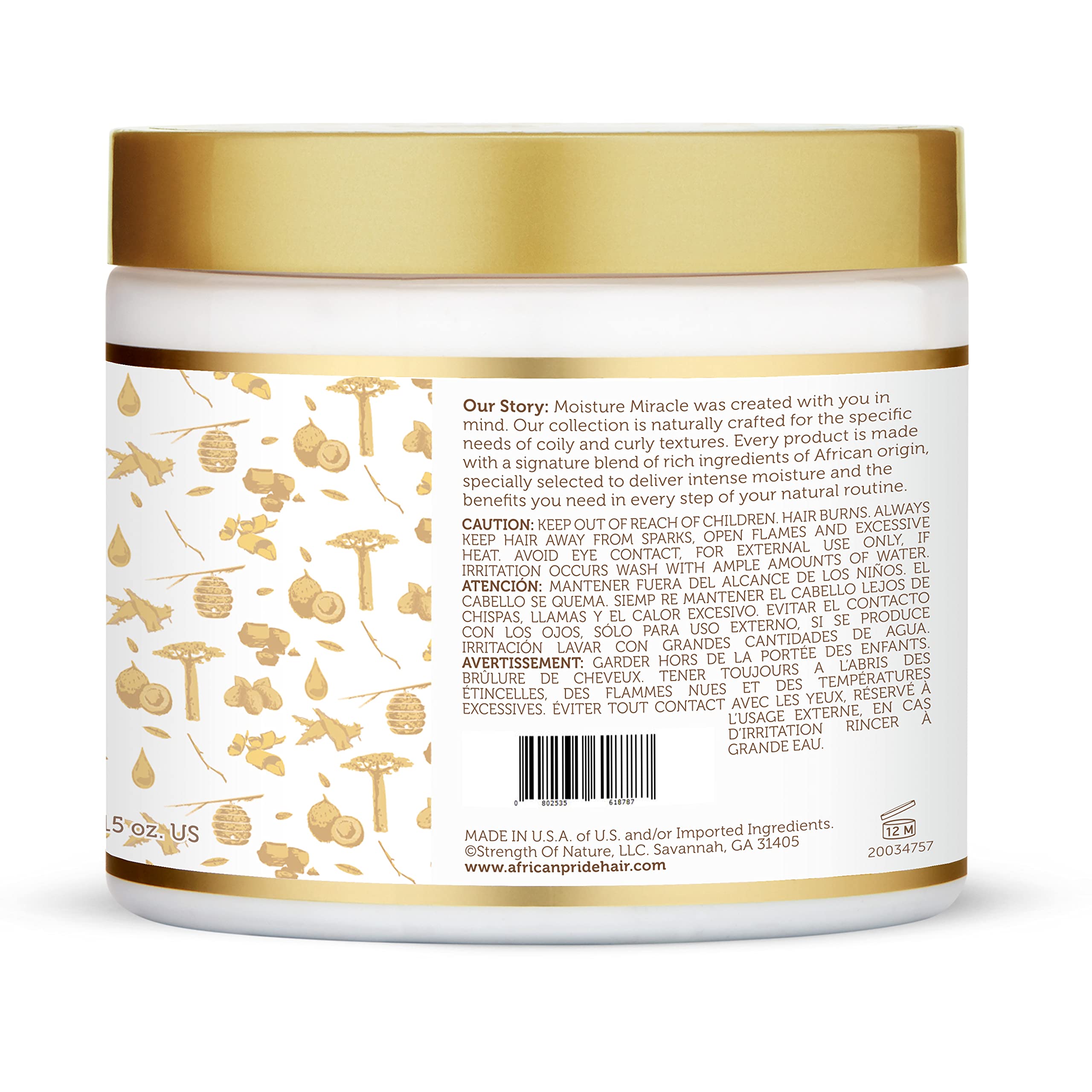 Soft hold with African Pride Moisture Miracle Curling Cream for easy wash-and-go