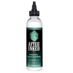 After Inked Liquid Solidifier bottle pour for quick disposal of tattoo ink