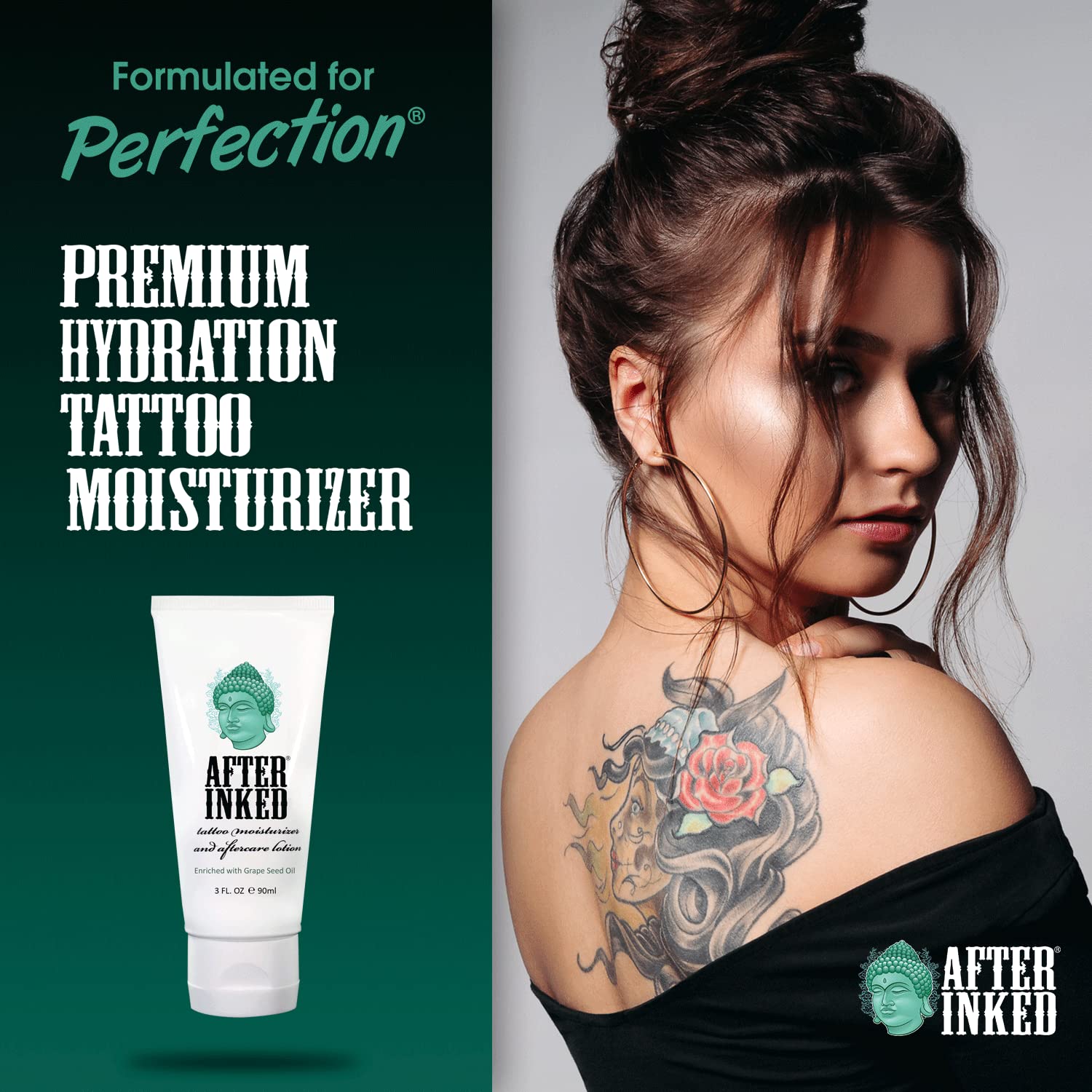 After Inked lotion refrigerated cooling demonstrates extended freshness and a refreshing feel.