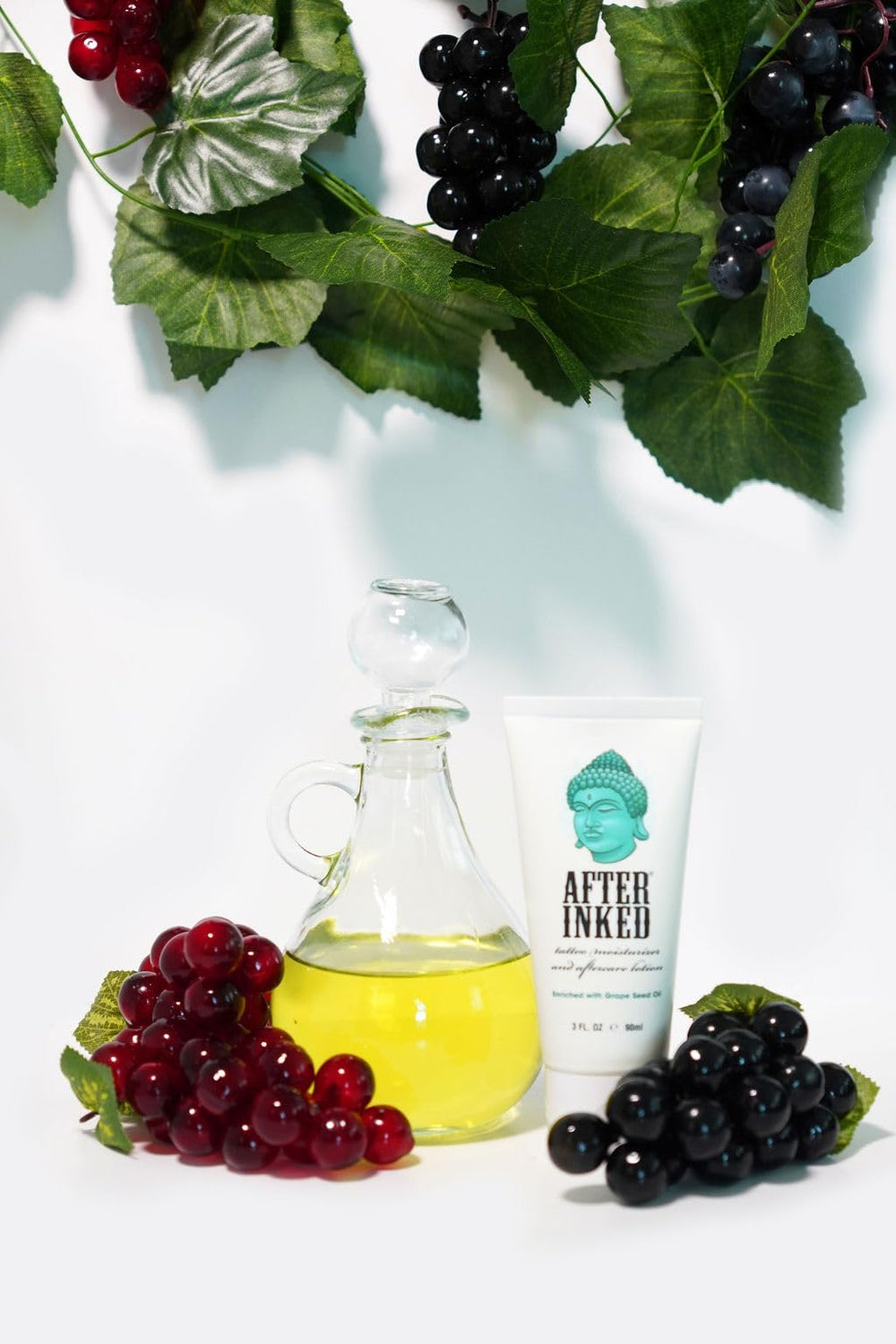 After Inked Tattoo Aftercare Lotion creamy texture ready for smooth absorption.