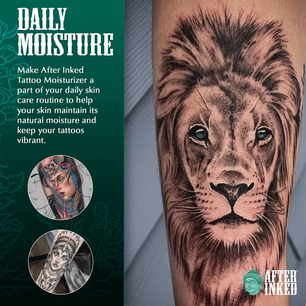 After Inked Tattoo Aftercare Lotion vegan, cruelty-free formula for sensitive skin.