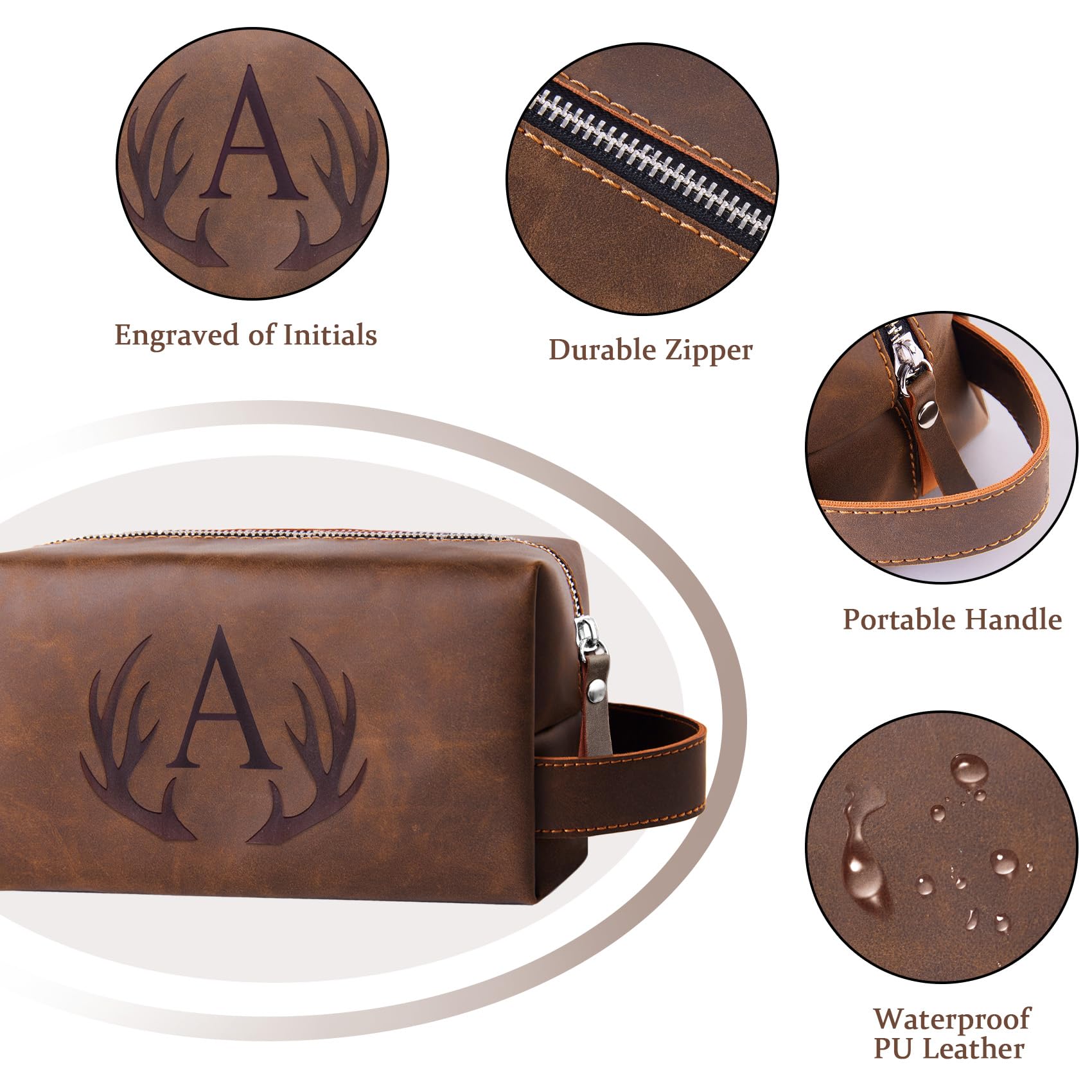 Aganmi PU leather texture close-up highlighting water resistance and easy wipe-clean surface