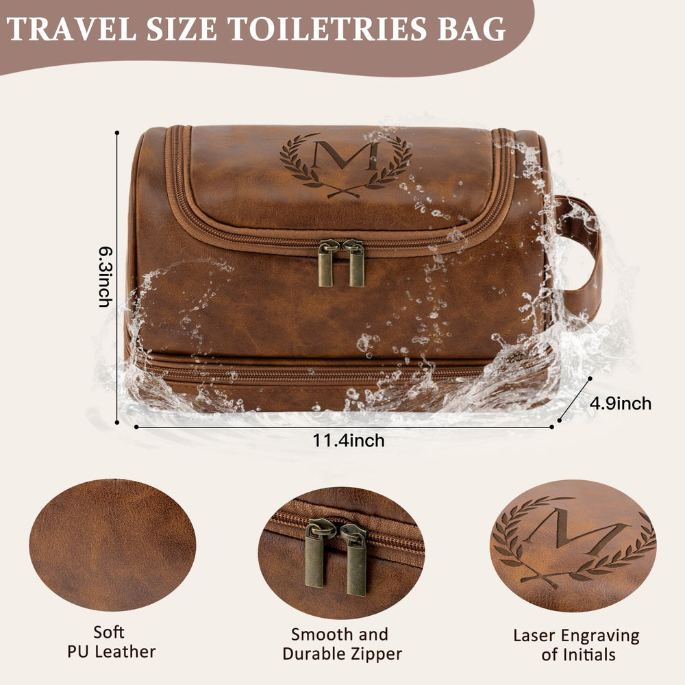 Aganmi waterproof PU leather exterior in light brown for travel durability